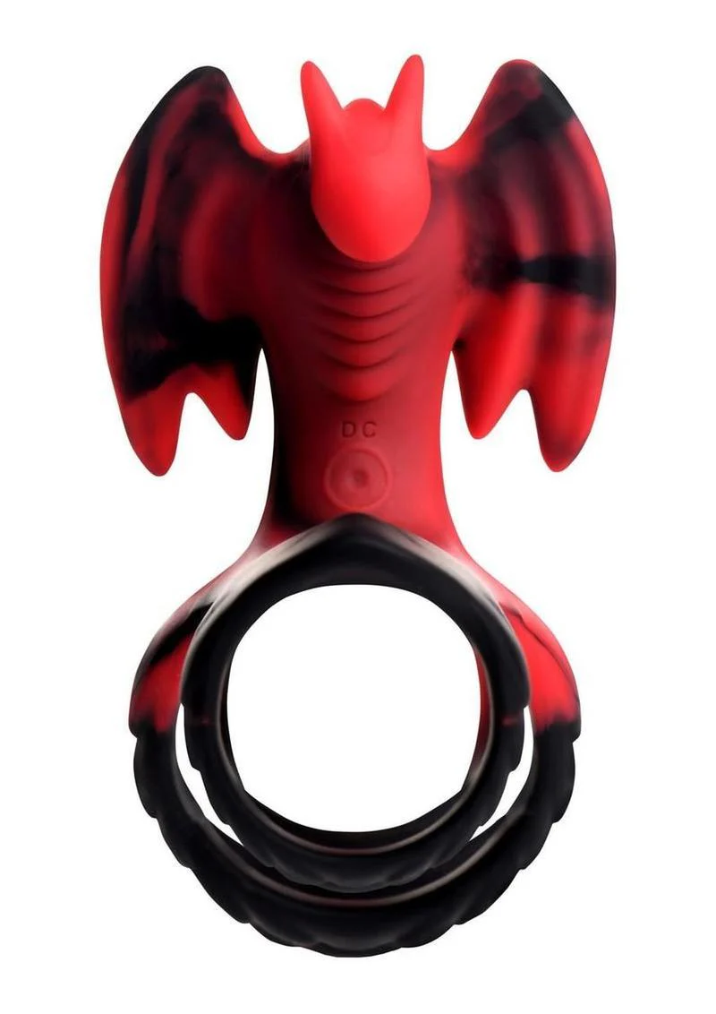 Dragon Flight Vibrating Rechargeable Silicone Cock Ring with Remote - Image 3